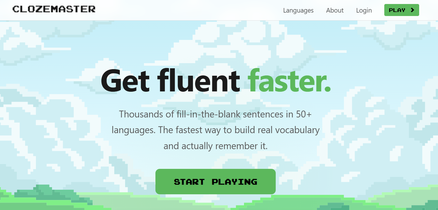 Alternative a Babbel - Clozemaster application IA pour apprendre une langue