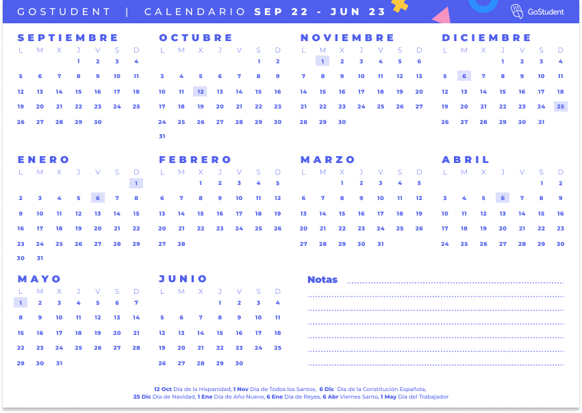 calendario-de-festivos-curso-escolar-2022-2023-vuelta-al-cole