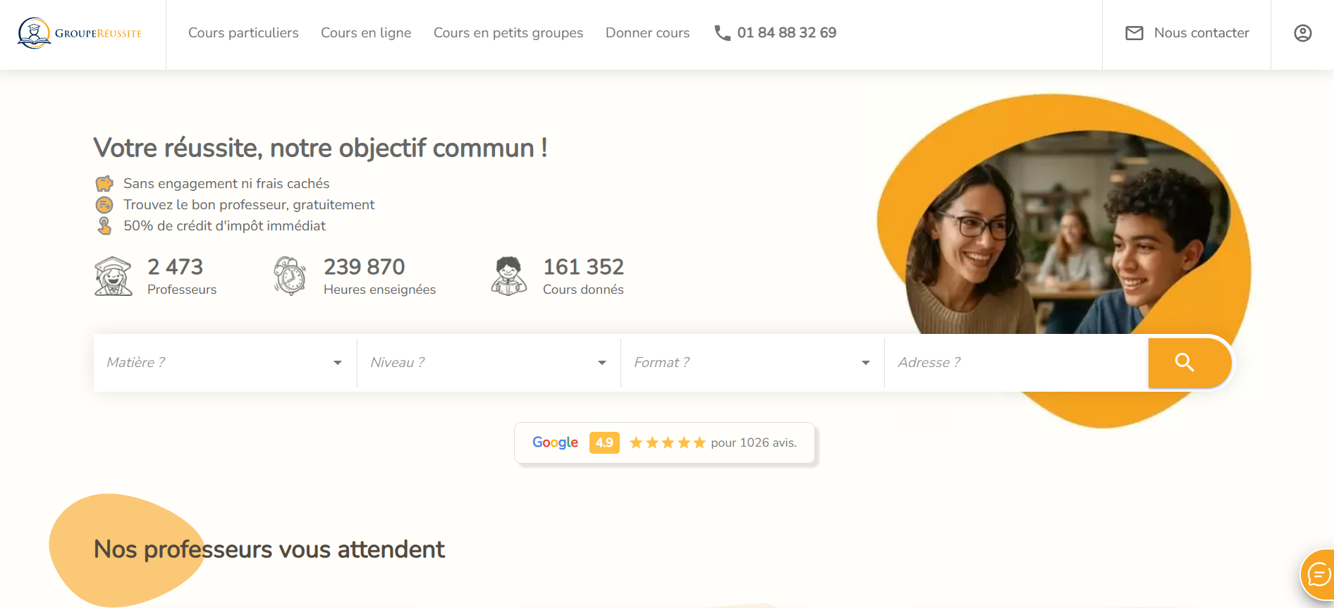 GoStudent vs Groupe Reussite - Site de cours particuliers