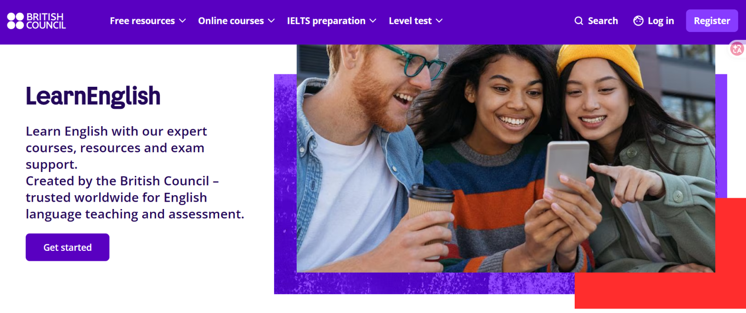 Image de la page daccueil du site LearnEnglish du British Council