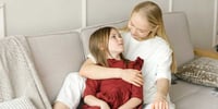 mother and child hugging