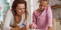 parent and child playing high frequency word games