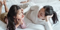 single mum and daughter