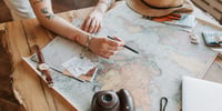 map on a table