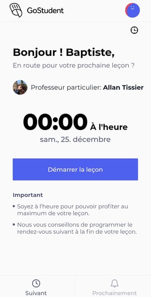 prochaine leçon