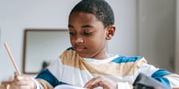 boy writing