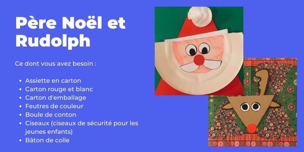 Le Père Noël et son renne Rudolph