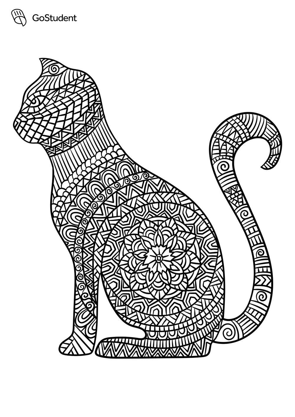 mandalas-para-colorear-de-animales-gato