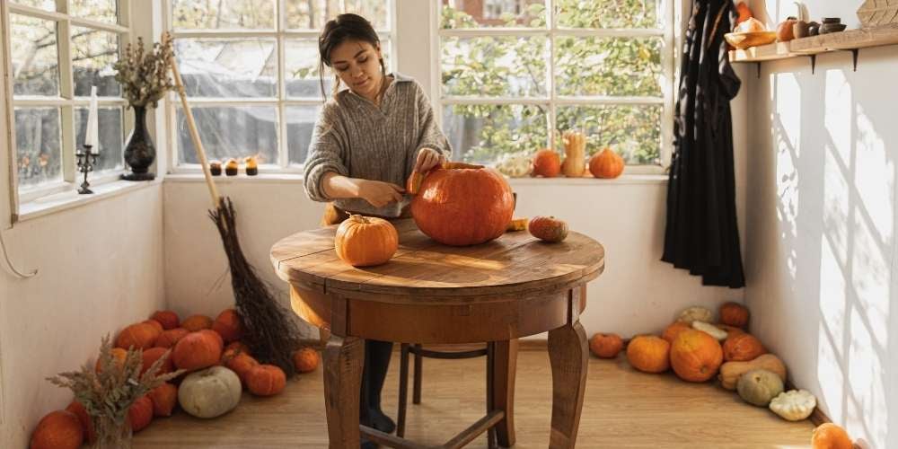 nina-decorando-calabaza-de-halloween-como-hacer