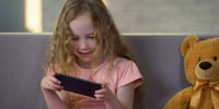 girl learning on an app