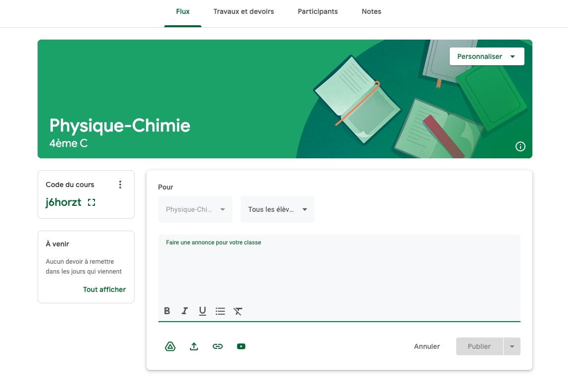 Explications Google Classroom
