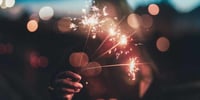 hand holding sparkler