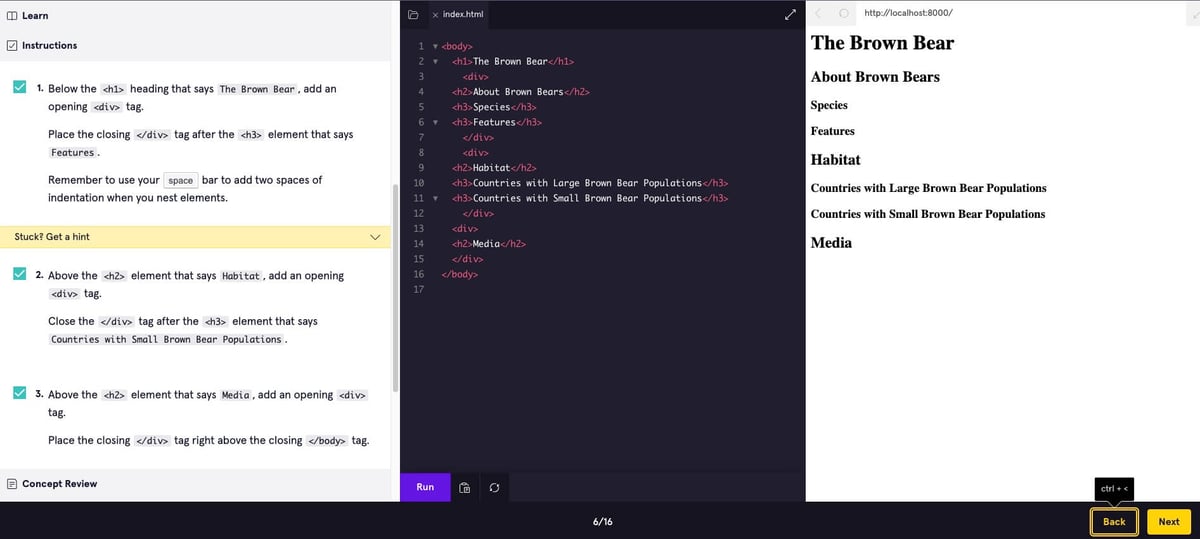 Cours interactifs Codecademy