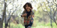 child running in nature