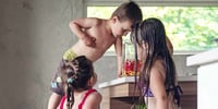 kids playing with water