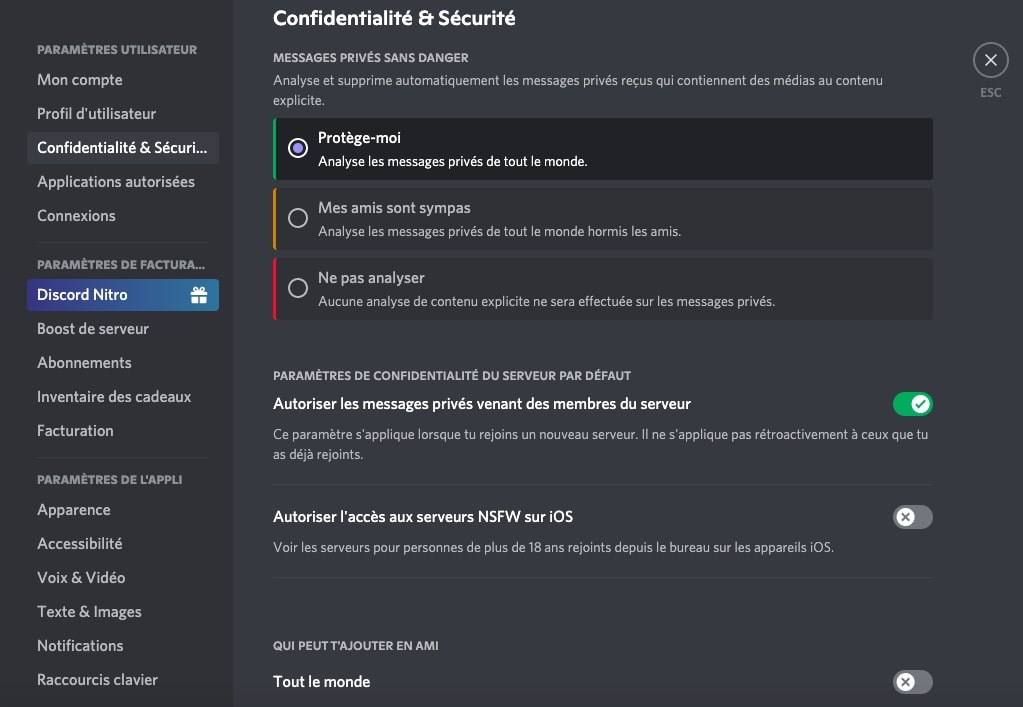 Sûreté Discord