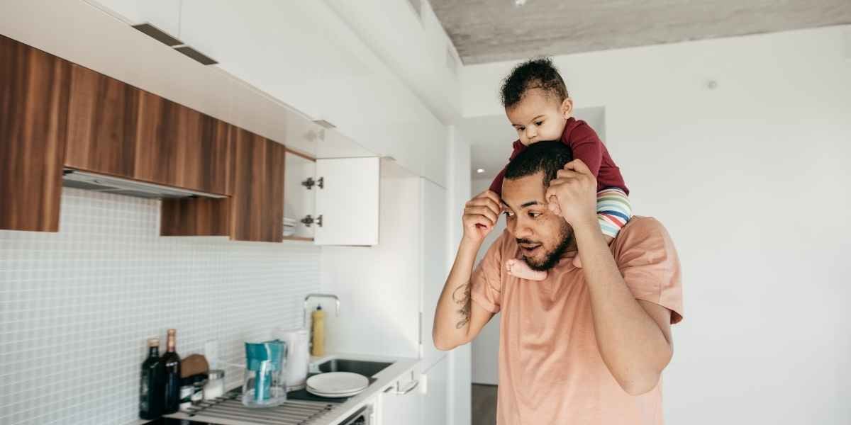 Veuf avec son enfant