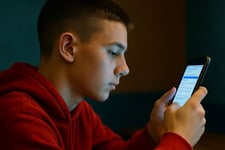  reseaux sociaux et desinformation - un jeune adolescent sur son smartphone