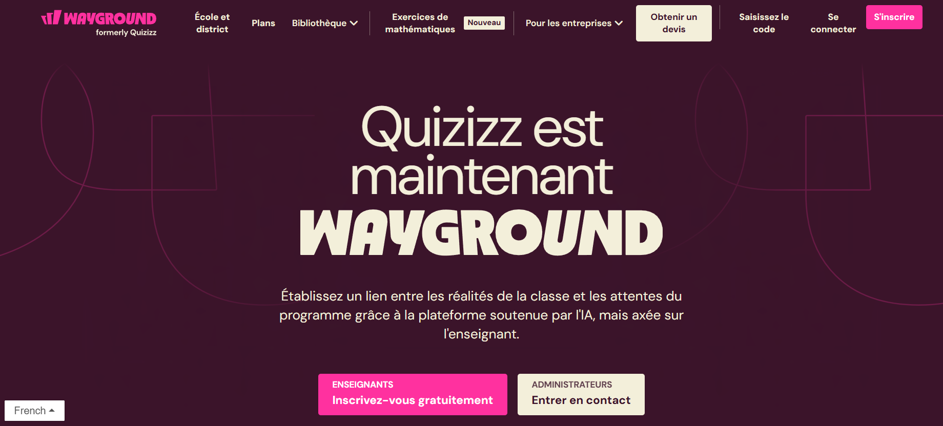 Page accueil du Generateur de quiz en ligne - Waygraound - GoStudent