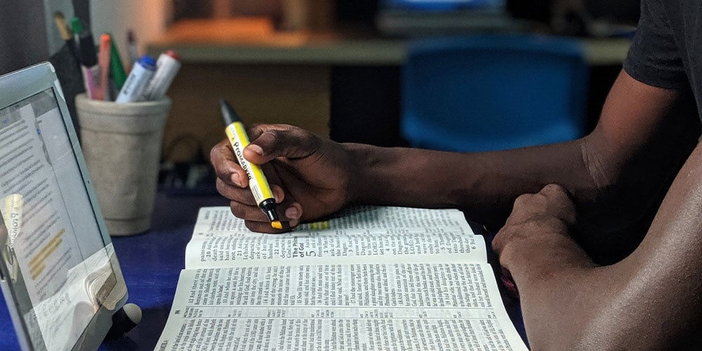 student studying for a-levels online