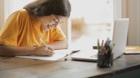 girl writing a personal statement