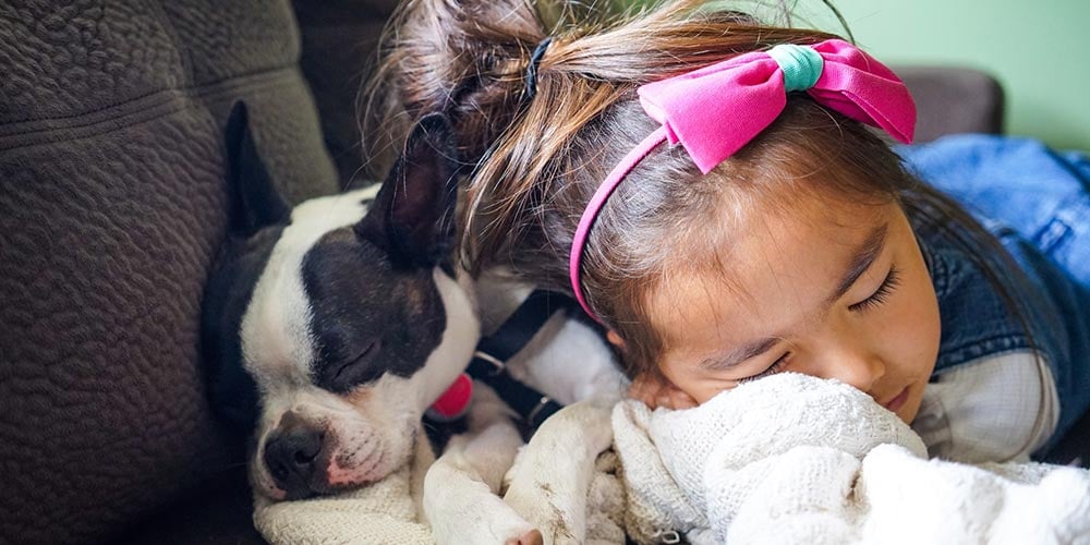 migliori animali domestici piccoli per bambini bambina con cucciolo cane