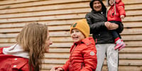 happy child and parents