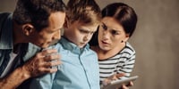 parents angry with son over challenging behaviour