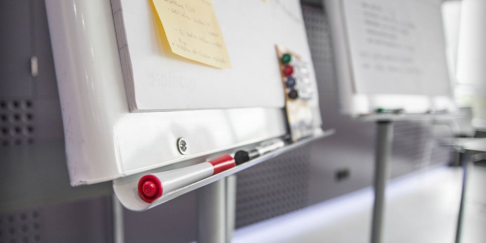 whiteboard in classroom