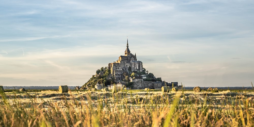 Mont Saint-Michel coucher de soleil