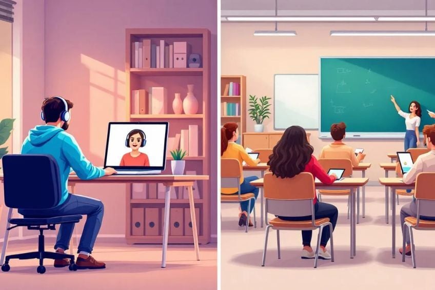 clases presenciales vs online